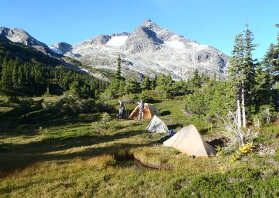 Remote hunts camp in wilderness
