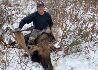 Hunter with Moose